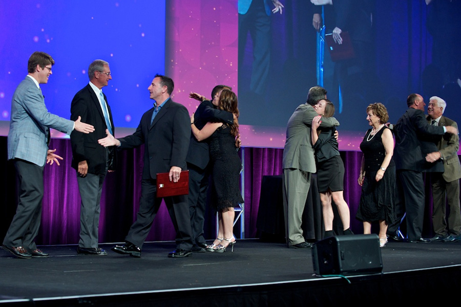 Rick and Patty accepting the 2016 Honeywell Partner Award