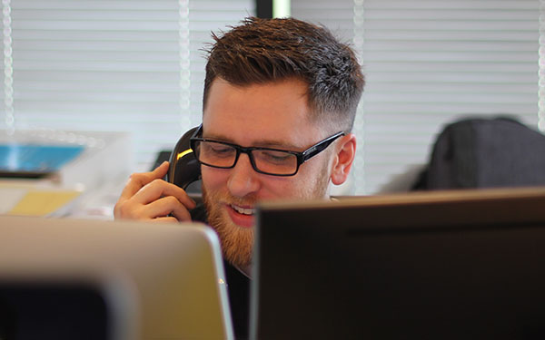 operator taking a call